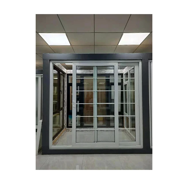 UPVC Sliding Door with Cheap Prices Pvc Patio Sliding Door with Grills