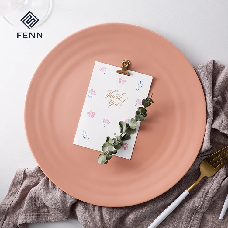 product fenn high performance matte glaze round shallow custom restaurant wedding ceramic plate dinning dishes serving for home or hotel-60