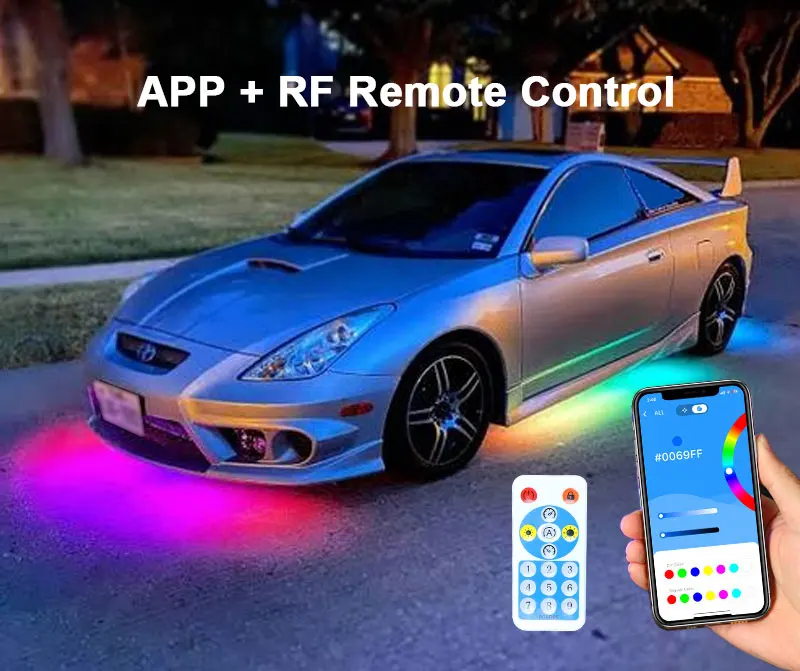 Custom 6pcs Rgbic Underglow Led Ambient Lighting Car Accessories Under ...