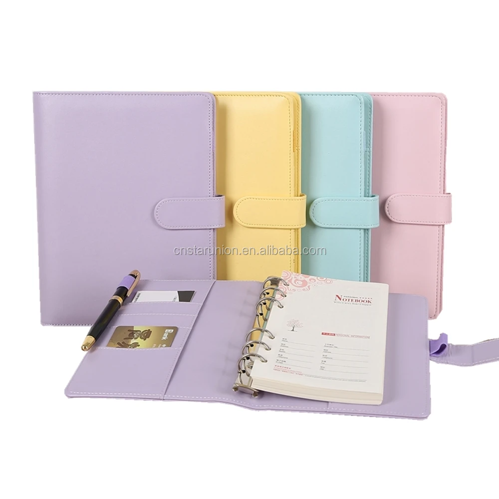 Macaroon Pu Cover Notebook Journal Memo Planner For Kids Girls 