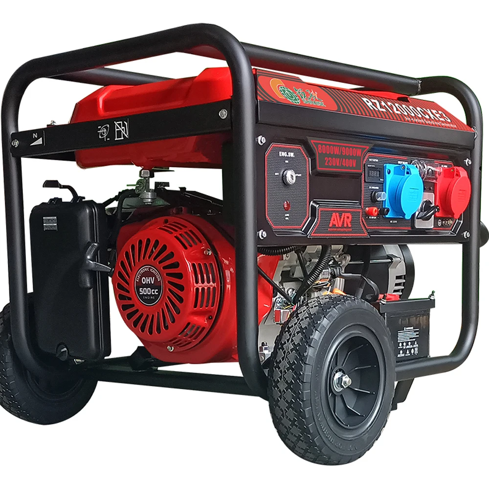 China Factory  Gasoline Engine Generator 2500 2.5kw 3kw 168F-1 Portable Gasoline Generator Manual With Wheels