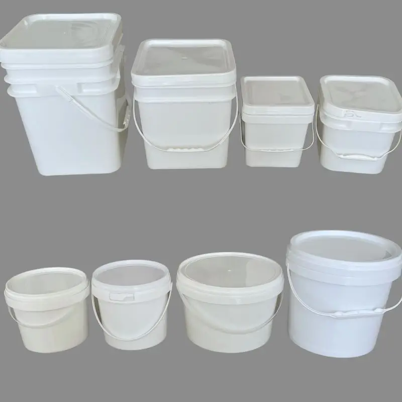 White Plastic Popcorn Buckets Food Grade Square Buckets Buy Food