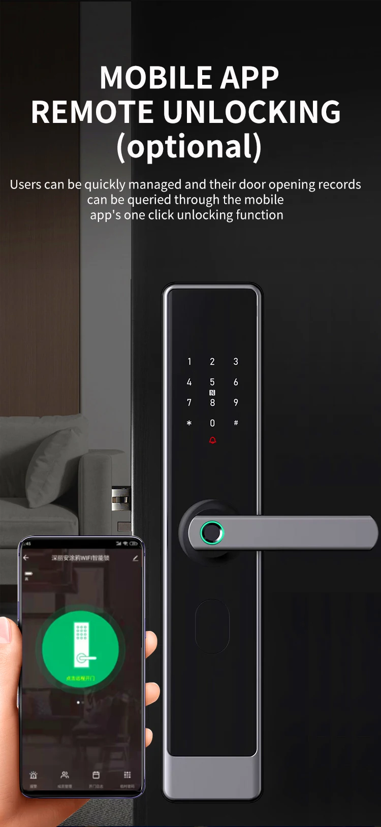 Fingerprint Intelligent Keyless Smart Door Lock