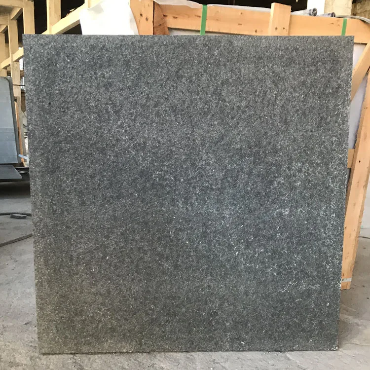 Exterior Black Basalt Stone Cladding Exterior Facade Flamed G684 Black Granite Stone Facade