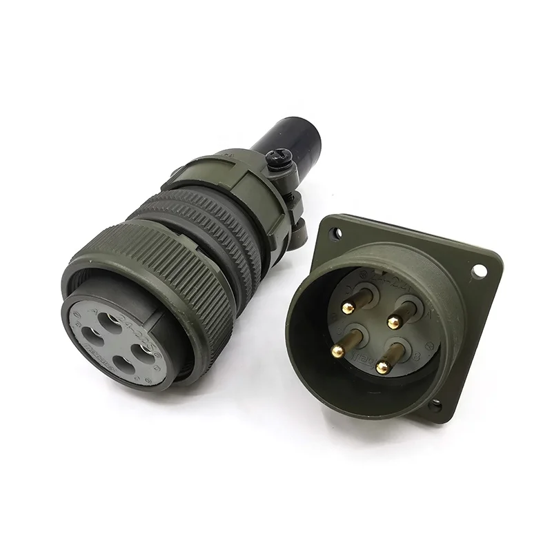Amphenol 4 Way Wall Mount Connector Receptacle, Socket Contacts 