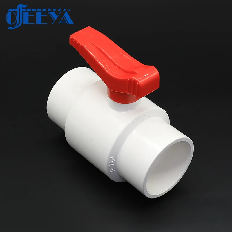 Factory Fabrication Export Sale Standard Replaceable Handle White Plastic Internal Thread Green Handle Press Ball Valves