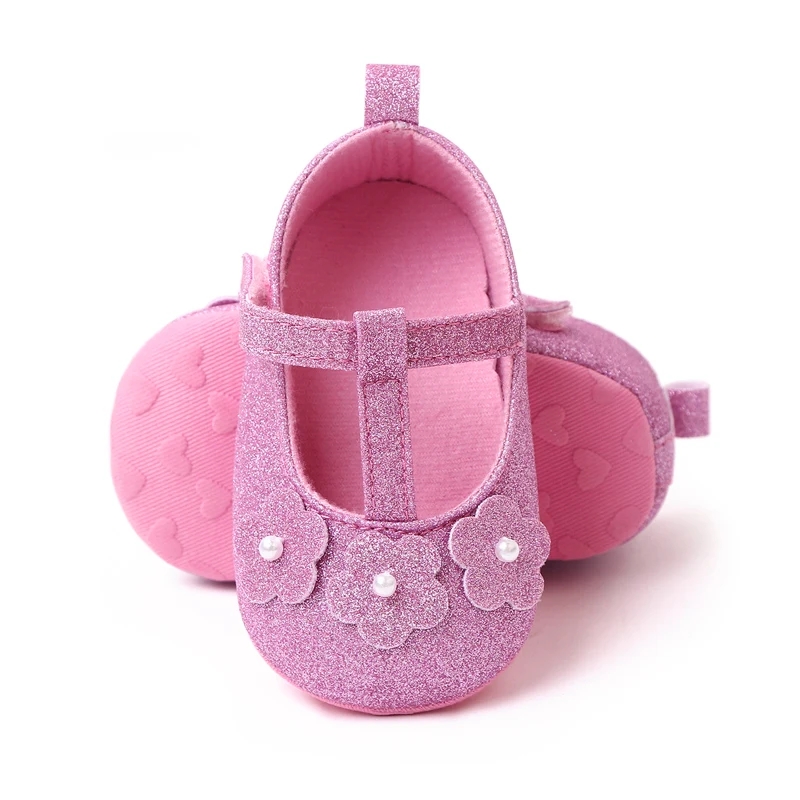 Beautiful Bling Glitter Material Fancy Baby Girl Shoes Newborn Infant Shoes for Girls details