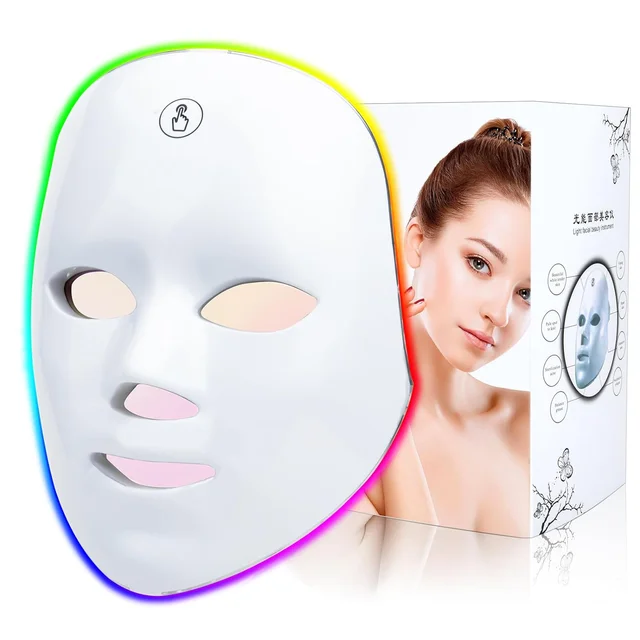 Customize 830-850nm infrared led light 7 color contour face red light therapy led skin care facial mask