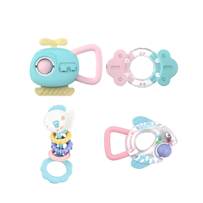 Разные формы, игрушки-колокольчики для звонков, Набор детских погремушек, силиконовые пластиковые погремушки для прорезывания зубов, игрушки для младенцев, подарок