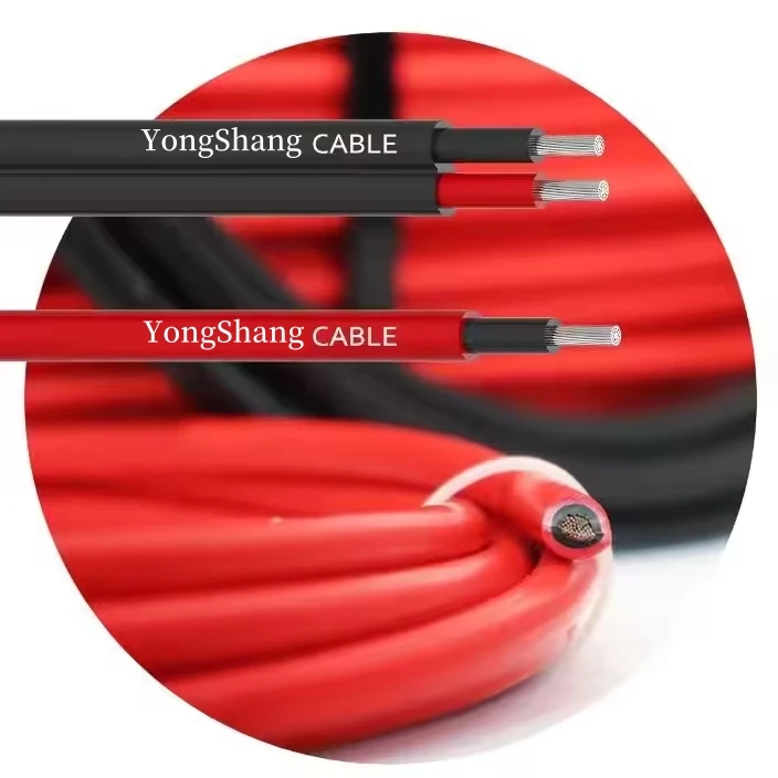 Tuv  H1Z2Z2-k Dc Cable 6 mm2  pv Solar Cable for Roof Entry Housing