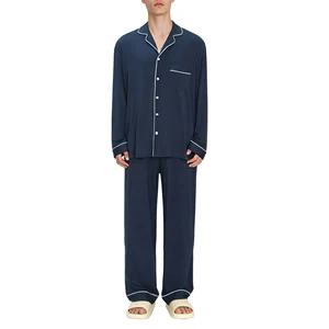 Premium Bamboo Viscose Sleepwear Men's Loungewear PJ Men Pajamas Custom Unisex Sleepwear Lounge Wear Sets