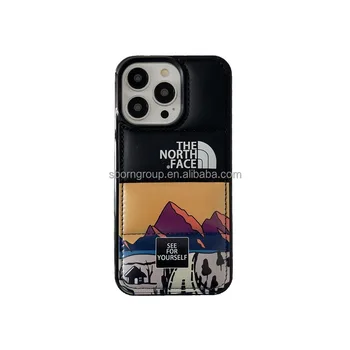 Creative Cell Phone Cover North Face Case for iPhone 13 14 15 Pro Max Protection Shell Case Down Cotton