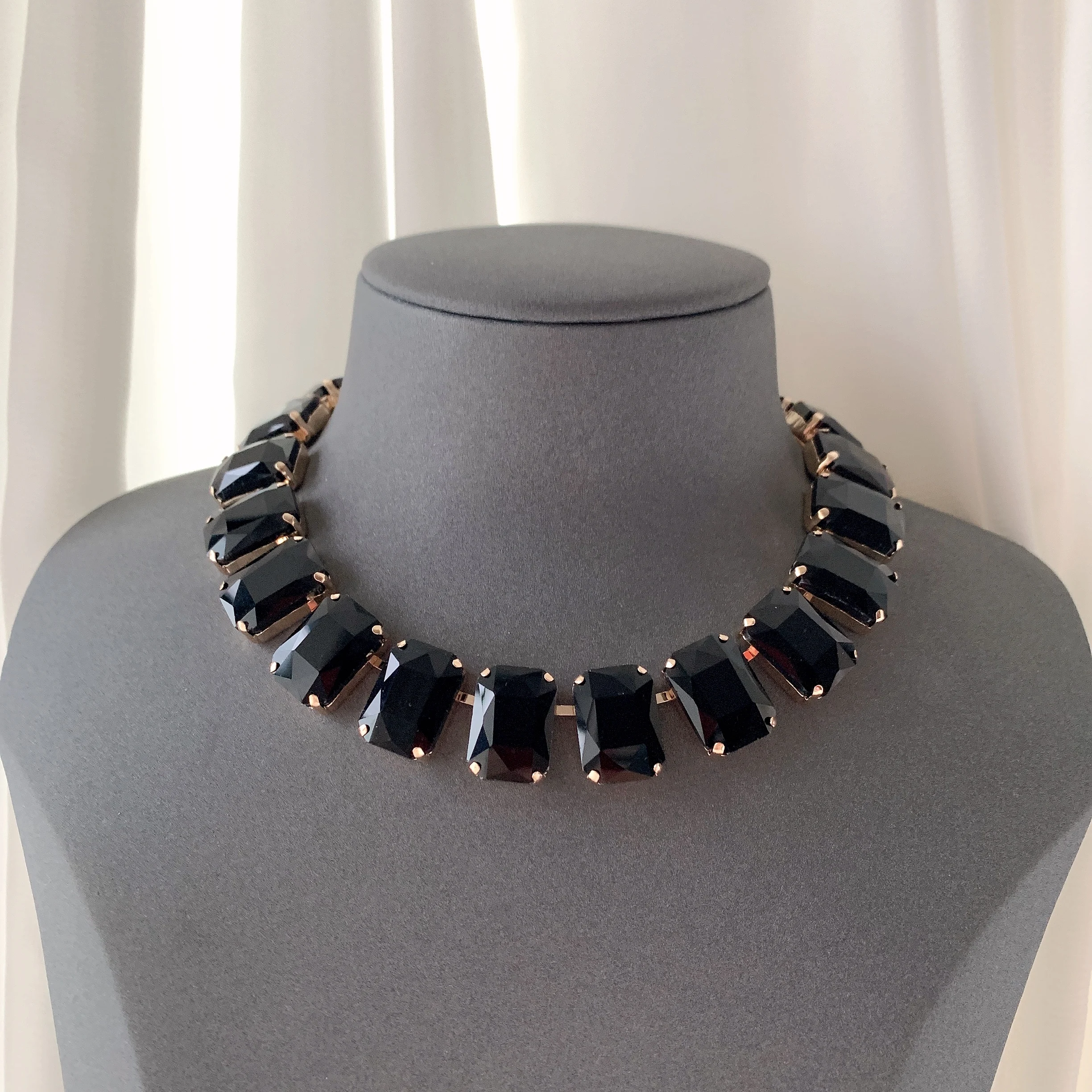 JEWEL LUXGEM 10K Solid Gold Solitaire April Birthstone Necklace