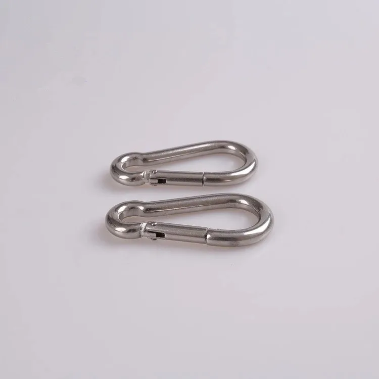 M4 M5 M6 M8 M10 M12 Stainless Steel Spring Snap Hook Key Chain Hook Climbing Carabiner