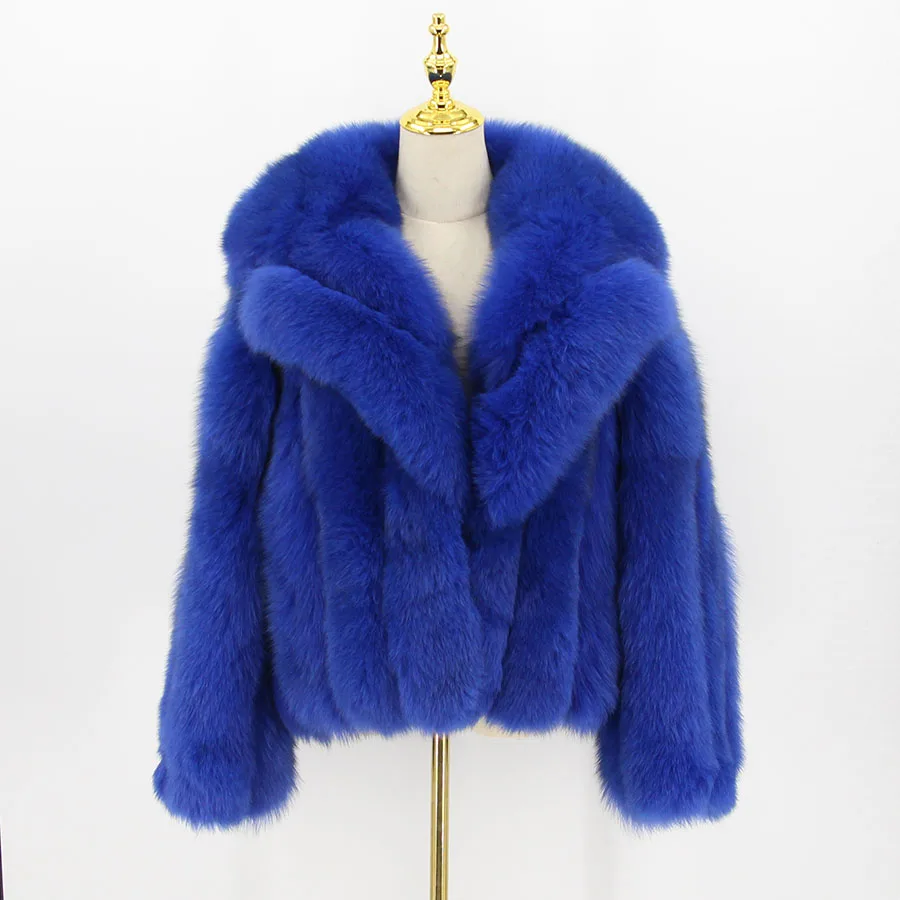 Qianzhonglin outlet Genuine Fox Fur Coat