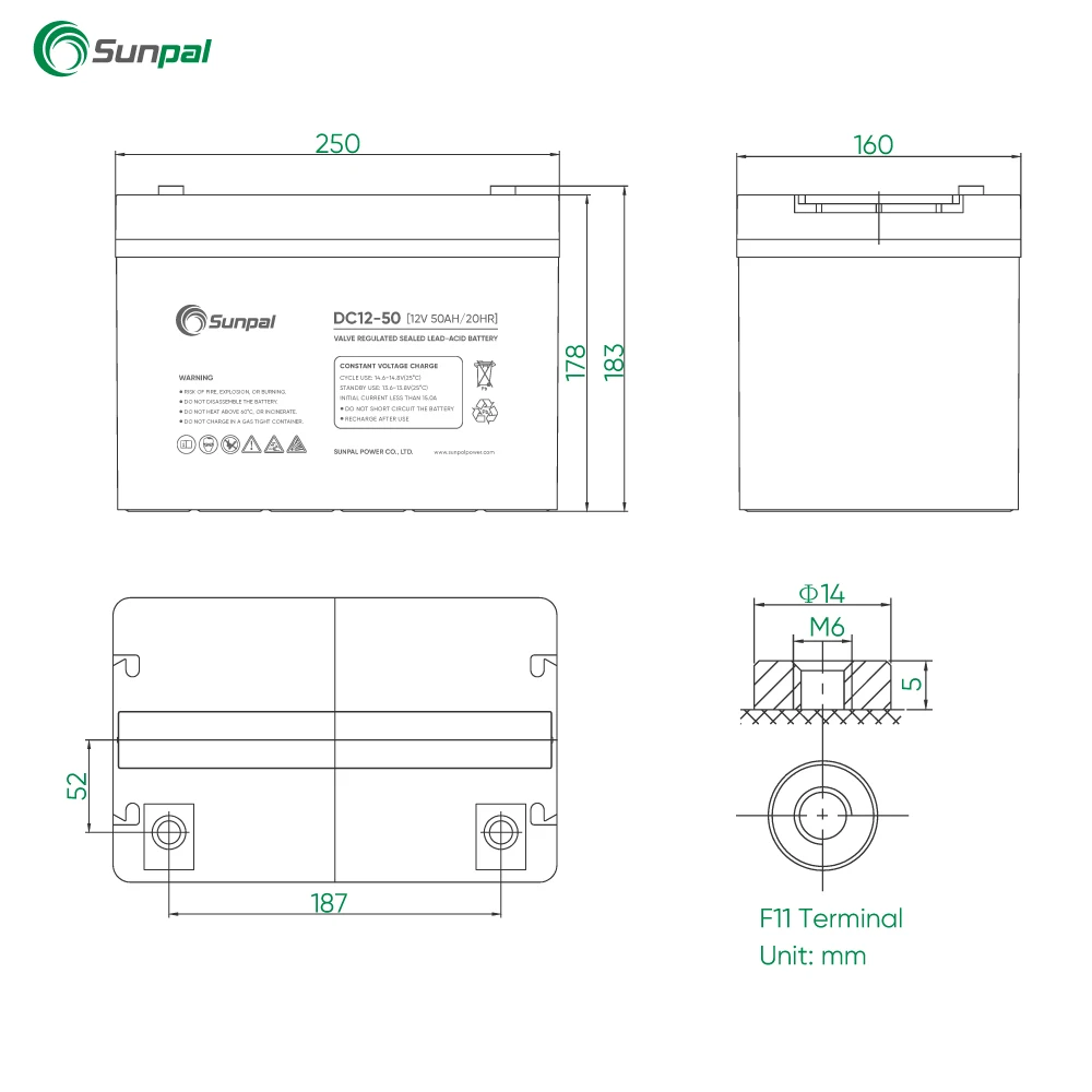 Гелевый Солнечный оптимальный Agm инверторный аккумулятор 12 В 50Ah 200Ah для солнечной панели