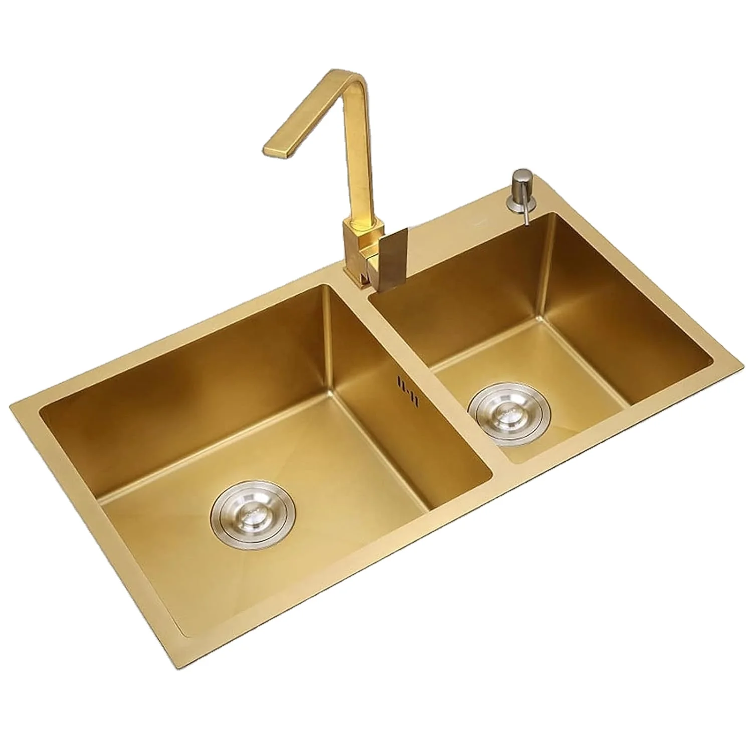 Gold Kitchen Sink 30 X 18 Inch Drop in Double Bowl Stainless Steel Sink Top Mount Workstation Steel Kitchen Sink
