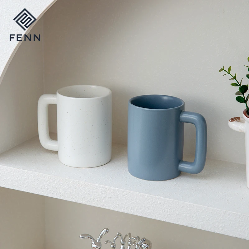 FENN Large capacity 400ml nordic style matte color glazed ceramic coffee mug present wholesale ceramic mugs custom