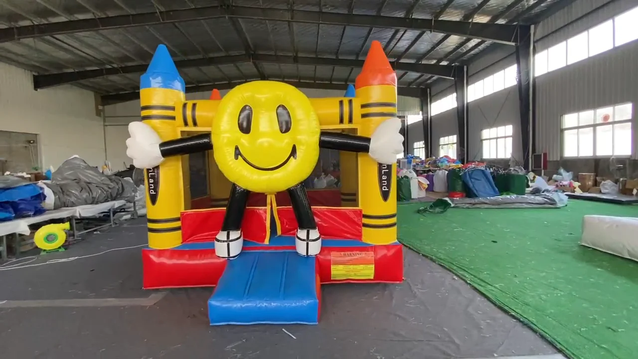 Kids Party Jump House Smiley Inflatable Bouncer Bounce House For Sale