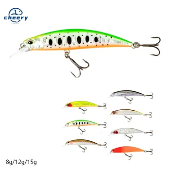 Cheery Lure Bait Spearhead Minnow Trembling Sinking 8g 12g 15g Mandarin Fish Bass Artificial Hard Bait Stainless Steel Trolling – Minnow – view 2