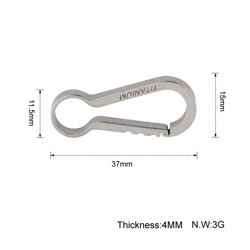 WOONEKY Titan Karabiner Schlüsselanhänger - Mini Drehbarer Schnellverschluss