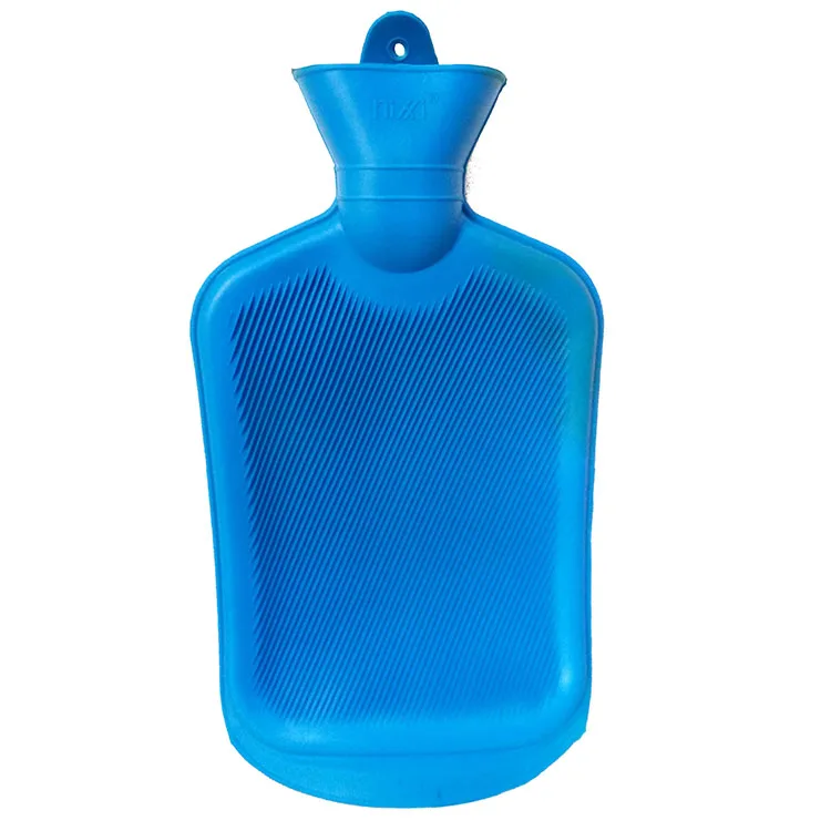 High Quality 2L Rectangle Natural Rubber Hot Water Bag Reusable with Fleece Cover Heating Feature Good for Warmth