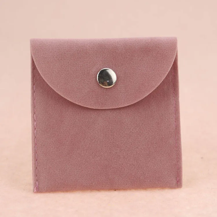 Custom Jewelry Bags with Logo Printed Microfiber Suede Jewelry Envelope Necklace Bag Jewelry Pouch with logo
