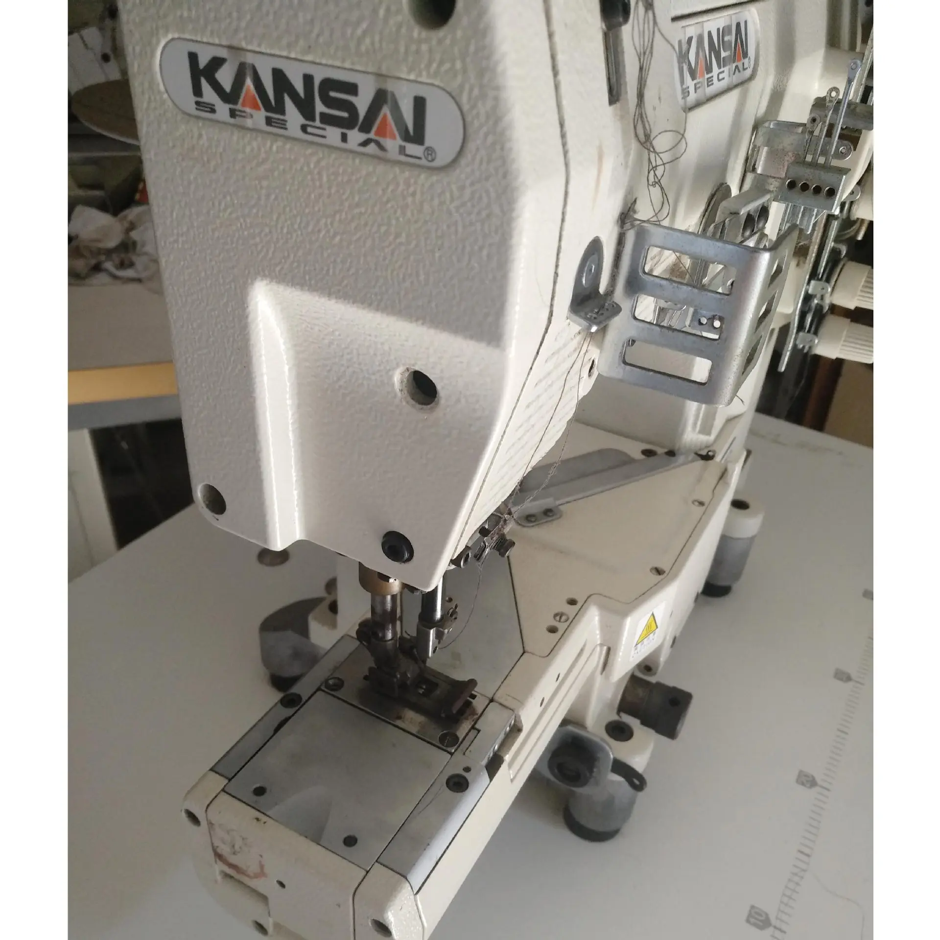 Used Japan Kansai RX9803CC Three Needles Electric Flat Lock