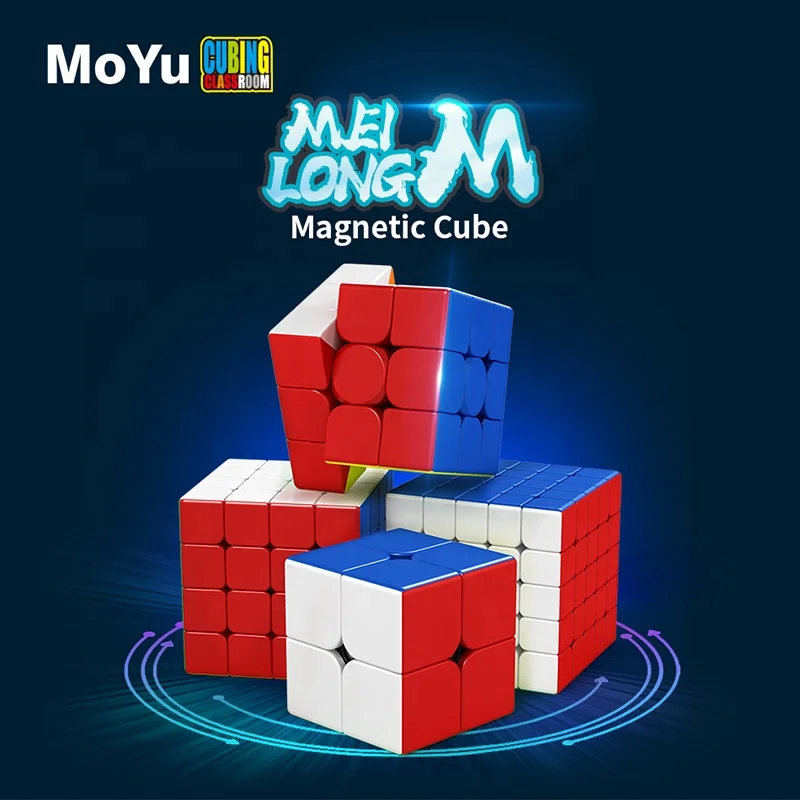 Cubo Mágico MoYu Meilong M 5x5 – Puzzle Magnético Con Ajuste De Resortes, Incluye Bolsa Y Trípode, Para Principiantes Y Expertos (Multicolor)