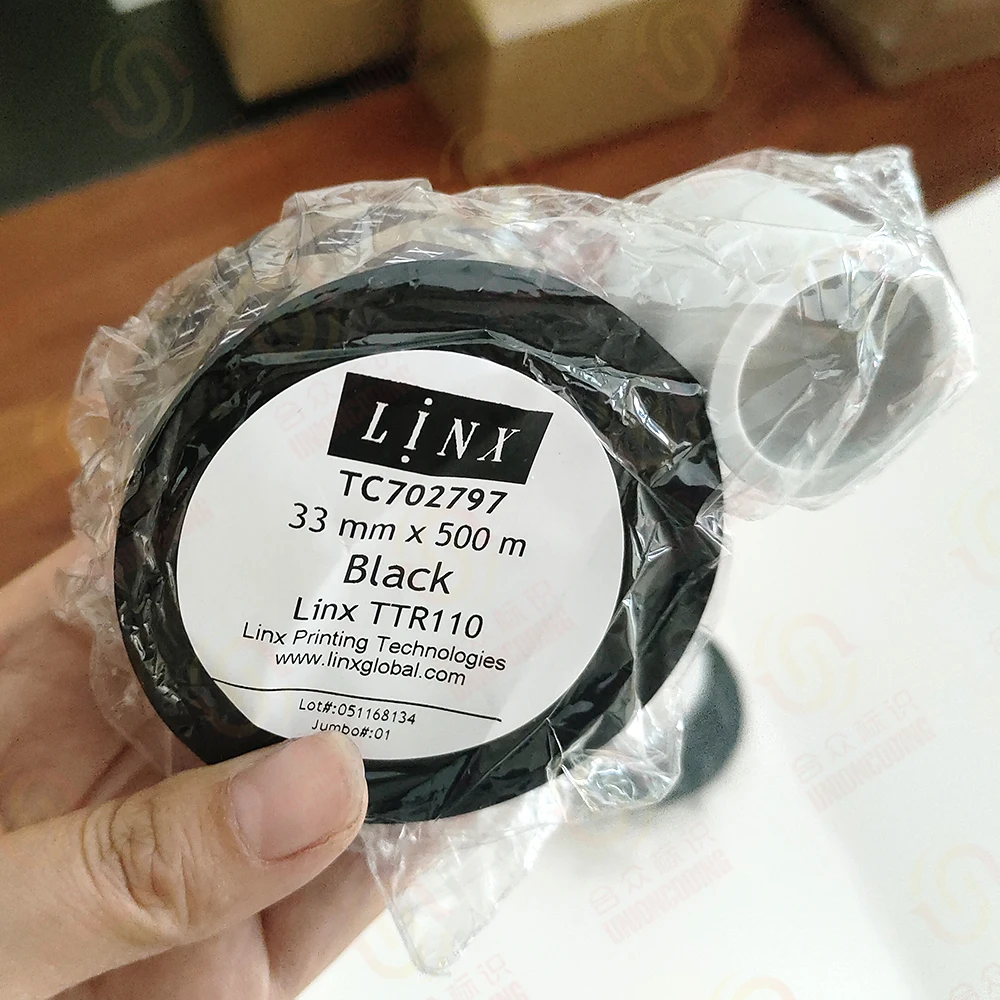 LINX TTR 110 Black Printer Ribbon - 33mm X 500m Original