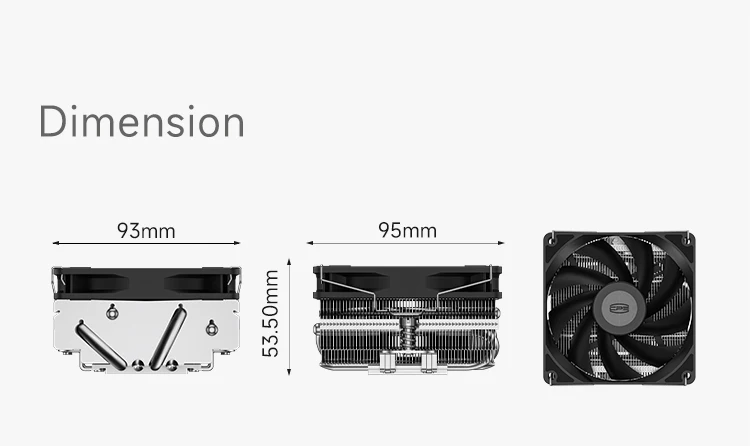 Profile Silent Cpu Cooler, RC400-53, 53mm, Plastic - detail 18