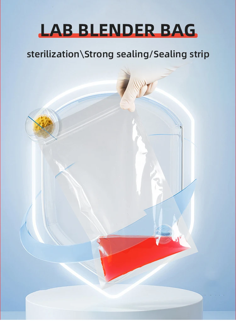 Lab Supplies Sterile Plastic Laboratory Stomacher Blender Sample Bags
