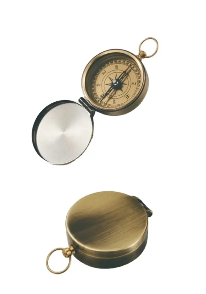 アンティークギフトフリップコンパス真鍮手作り懐中時計磁気コンパス