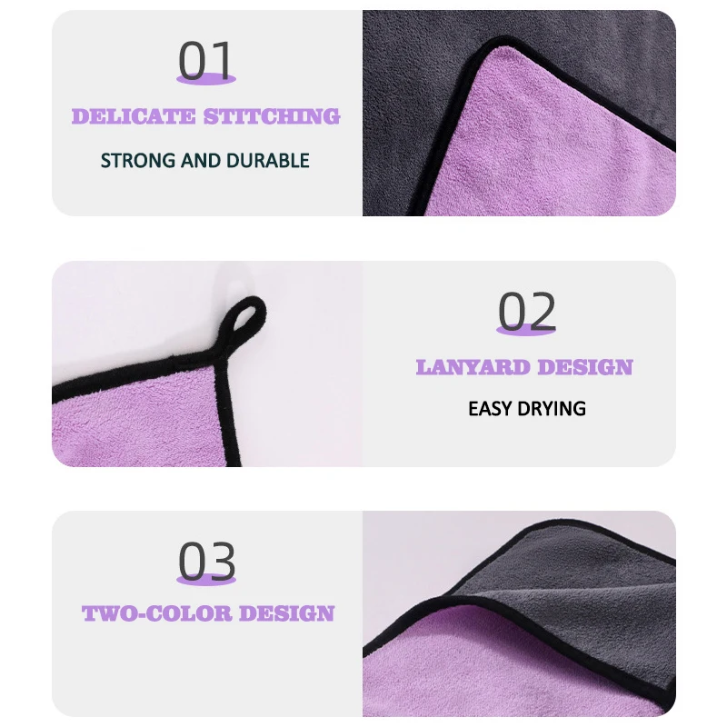 custom sized design dog bath absorb water towel quick dry soft and comfortable microfiber pet towel