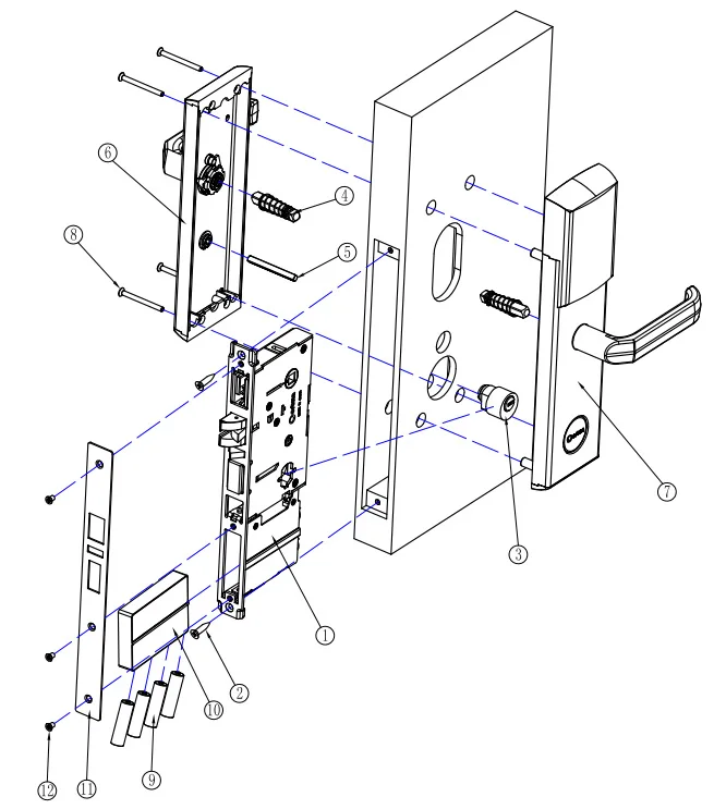 Orbita American Latch Deadbolt Waterproof Rfid Hotel Swipe Smart Chip ...