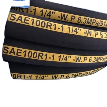 Top Factory Lifetime Guarantee Braid 1inch Oil Air Water Fire Hydraulic Rubber Hose Pipe 100 R1at Rubber Hydraulic Hose