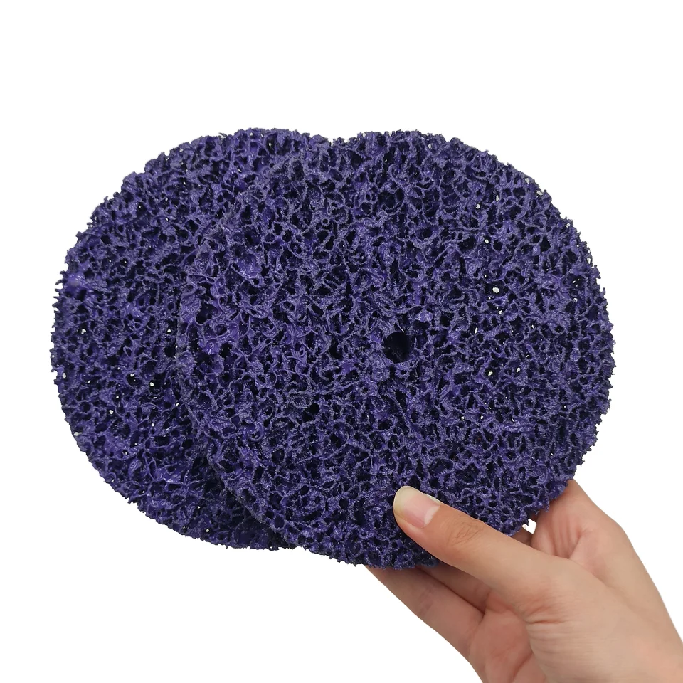 115mm Purple Metal Rust Removal Polish & Strip Disc Customized OEM/ OBM Supported Abrasive Cleaning Tool