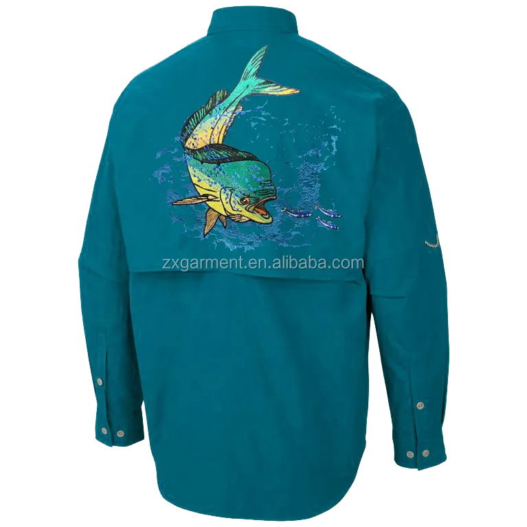 OEM Custom Men Hiking Apparel Outdoor Fishing Suit Sport Wear Clothing Sun UV Protection Jersey T Shirt