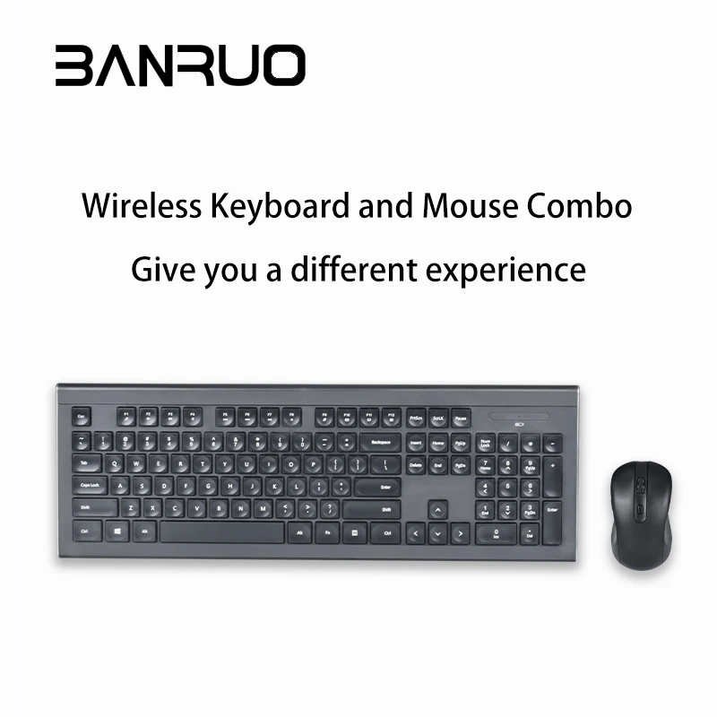 Распродажа с фабрики 2023 популярная беспроводная клавиатура и мышь самая дешевая стандартная черная Офисная