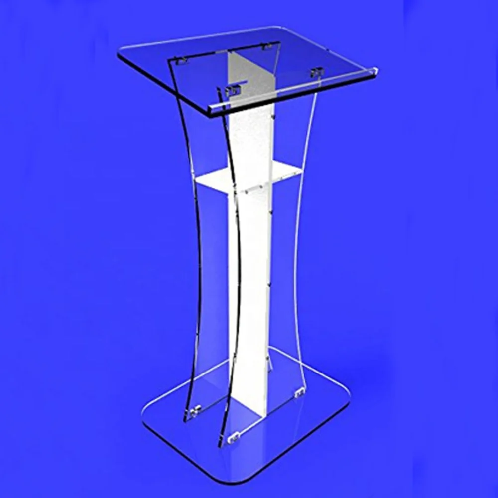 Pupitre De Lutrin, Podium De Support À LED Acrylique, Podium De Réception  De La Parole, Pupitre De Présentation Portable Professionnel, Hôte  Transparent, Table De Chaire De Bienvenue pour La Fête De 