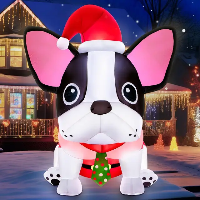 5FT Christmas Outdoor Inflatables Built-in Bright LEDs Christmas Yard Blowup Decorations for Party Factory Christmas Blow