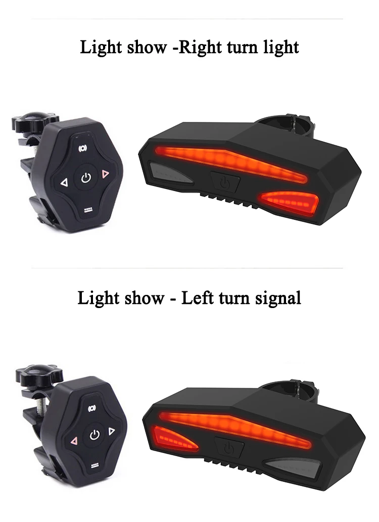 Waterproof Best Selling Wireless Remote Control Led Bicycle Tail Light