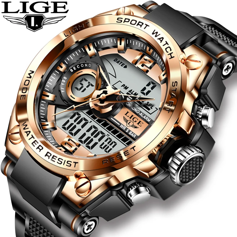 Lige Sport Military Wrist Watch Men Watches Brand Male For Men 