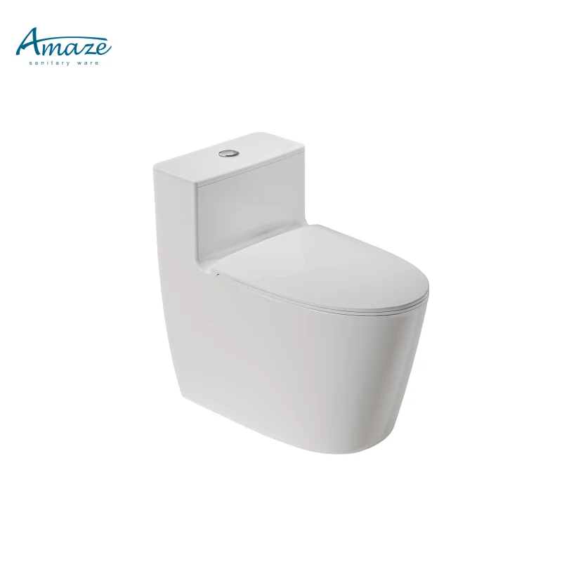 New design modern ceramic toilet bathroom floor mounted one piece water closet wc siphonic flushing toilet commode manufacture