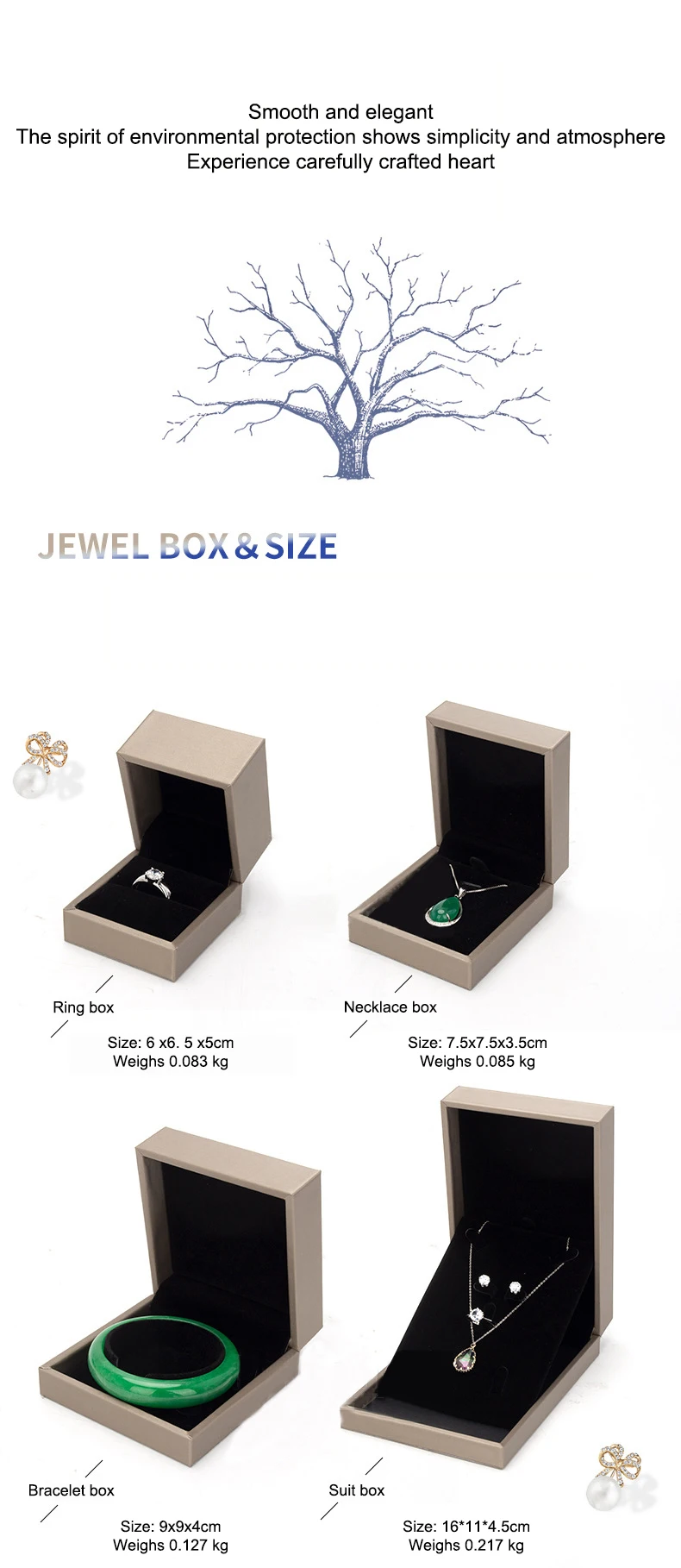 Wholesale Custom Earring Bangle Bracelet Necklace Ring Gift Packaging Jewelry Packaging Box Luxury manufacture