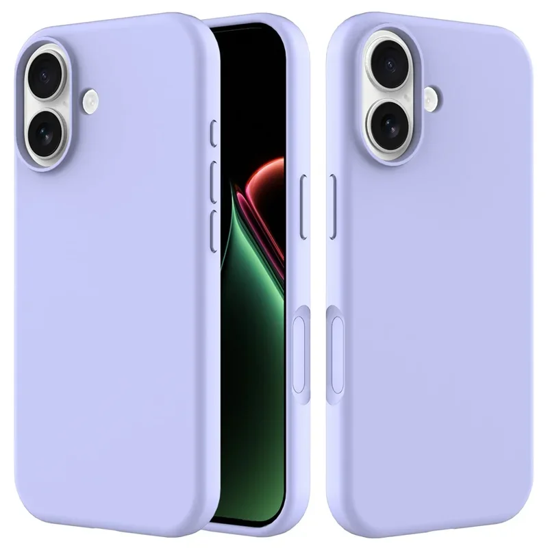 Coque en silicone liquide pour téléphone mobile, antichoc et étanche, design personnalisable pour iPhone 17 Pro Max violet certifié