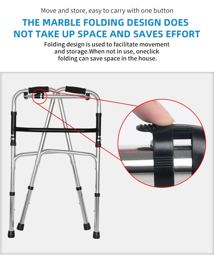 Bq801a Hospital Equipment Lightweight Standing Frame Aluminum Folding