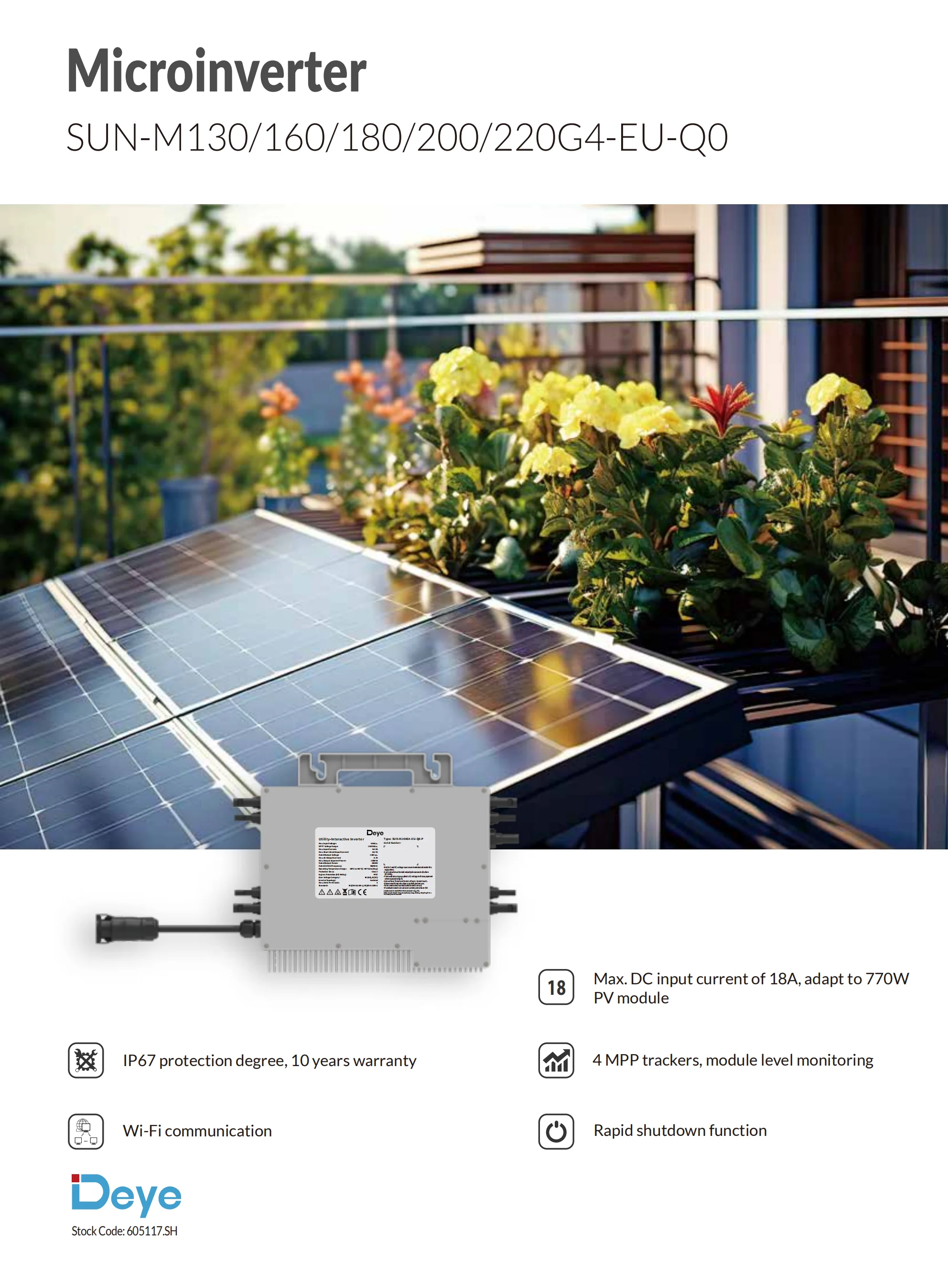 220g4 eu q0 i on grid micro inverter 1300w 1600w 1800w 2000w 2200w solar panel system single 15 year-1
