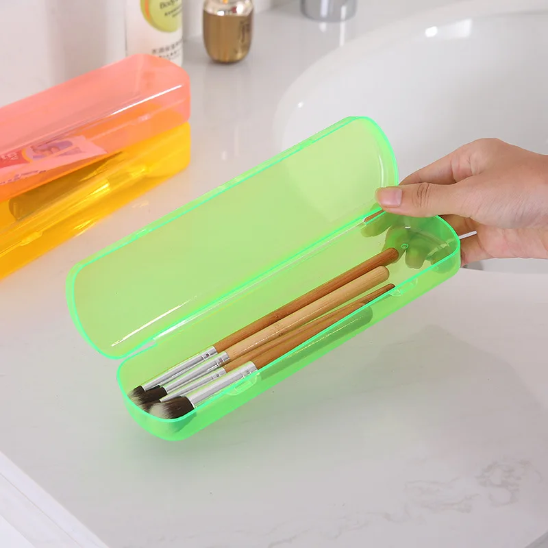 New candy-colored toothbrush case portable transparent toothpaste storage case business travel dental set wholesale