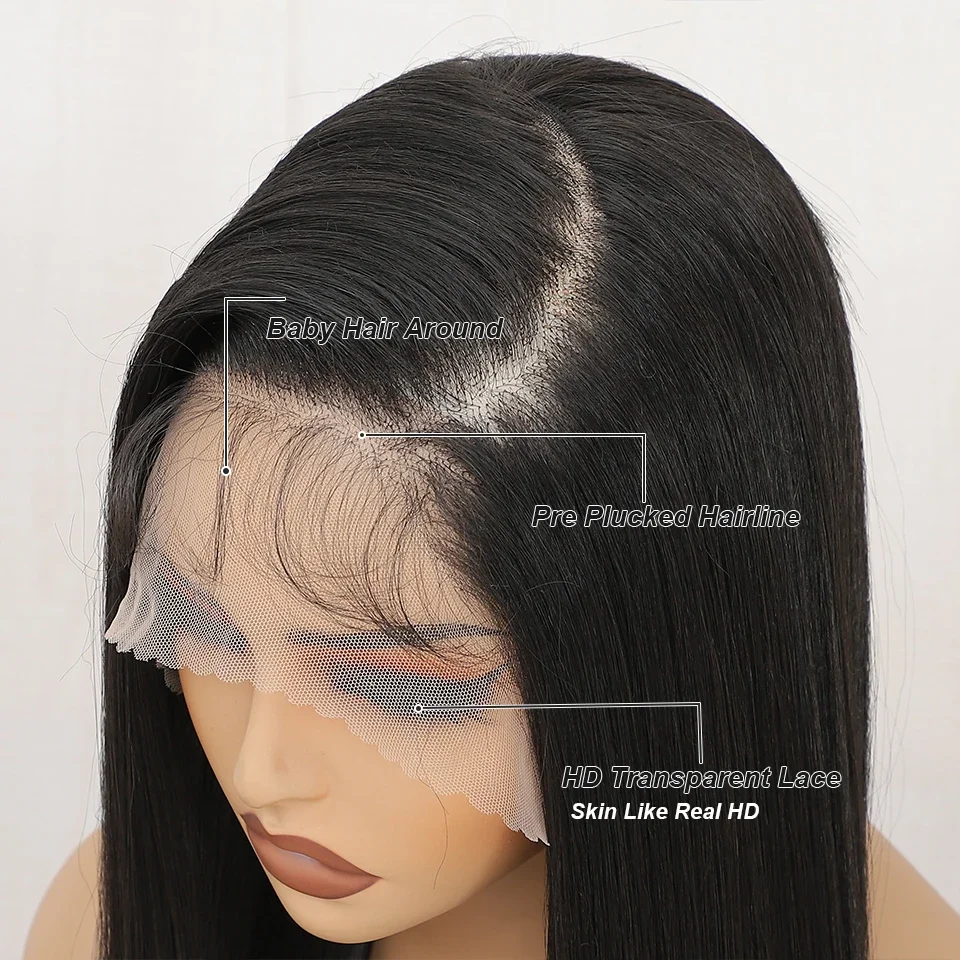 30 Inch Colored Straight Lace Front Pre Plucked Synthetic Wig 13x4 Long Lace Wigs Heat-resistant Fiber Copper Lace Frontal Wigs